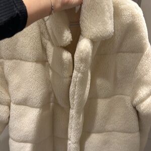 Long moncler teddy coat!